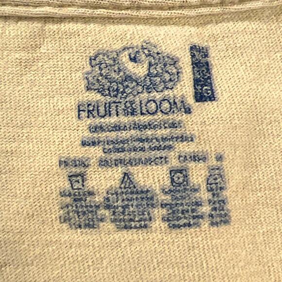 Fruit of the Loom Men's Short Sleeve Crew Neck Tee Shirt Yellow Work Clothes - Picture 5 of 11